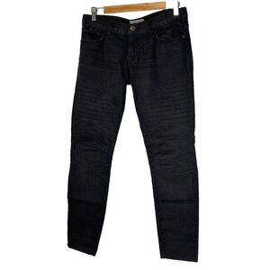 Current/ Elliot Mens Skinny Moto Jeans Faded Black Size 27-0 Made In USA
